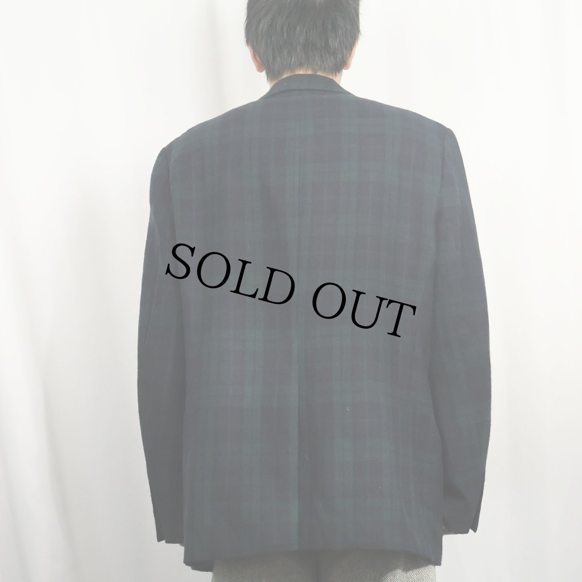 画像3: LAUREN RALPH LAUREN ブラックウォッチチェック柄 ウールテーラードジャケット SIZE42R (3)