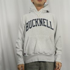 画像3: 90's the Cotton Exchange USA製 REVERSE WEAVE TYPE バックプリント スウェットフーディー S (3)