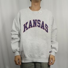 画像2: 90's RUSSELL ATHLETIC "HIGH COTTON" USA製  前V プリントスウェット XL (2)