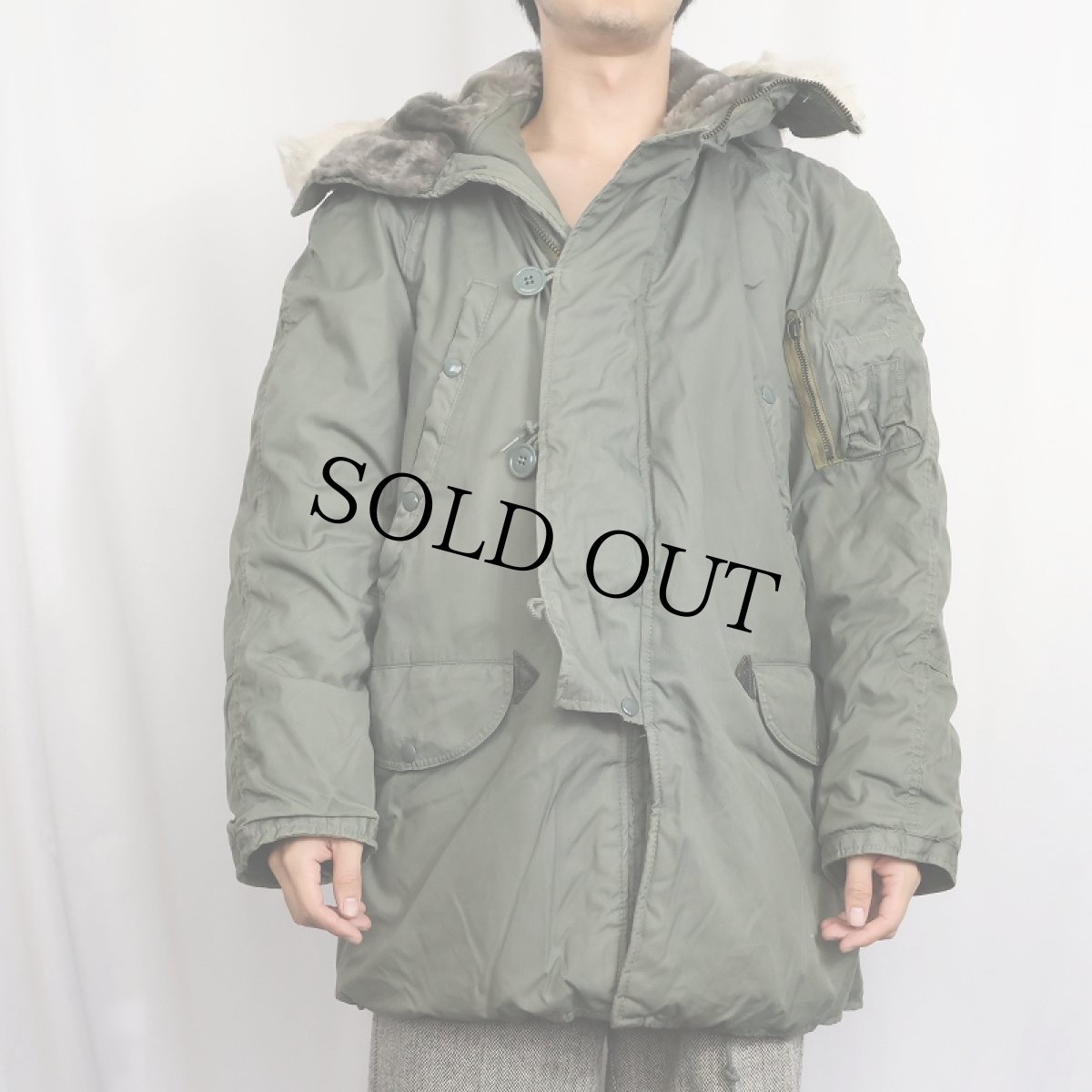 画像2: 80's U.S.AIR FORCE N-3B フライトジャケット SMALL (2)