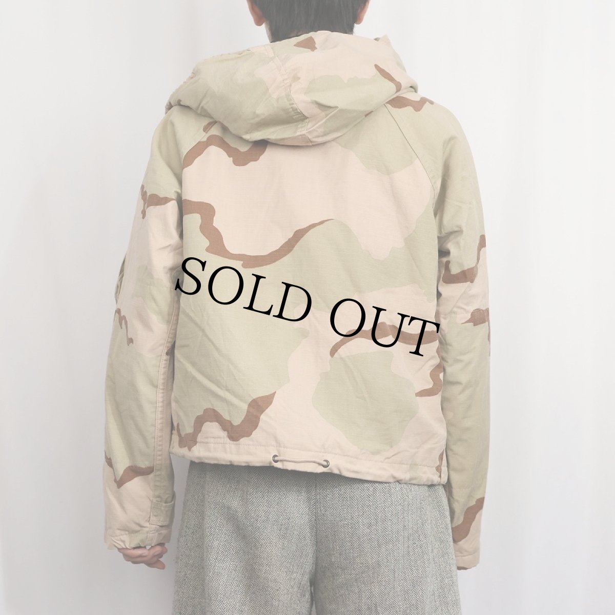 画像3: 2000's U.S.ARMY デザートカモ ケミカルプロテクティブパーカー SMALL/SHORT (3)