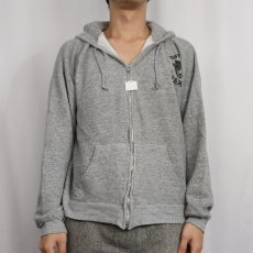 画像2: 70〜80's ARTEX USA製 "WEST POINT U.S.M.A." プリントスウェットジップパーカー XL (2)