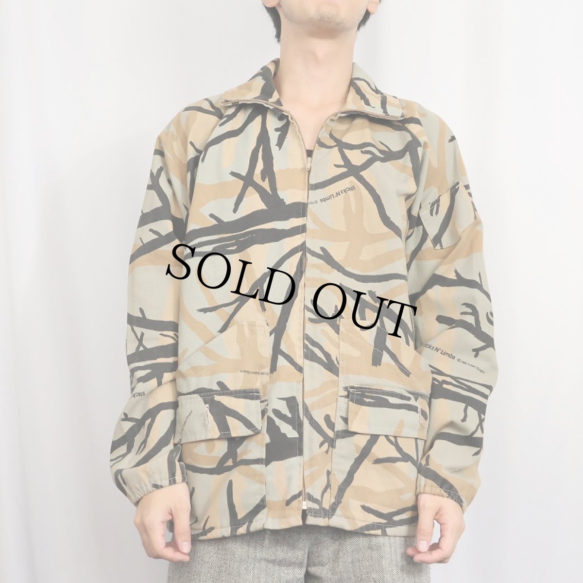 画像2: 80's sticks n' limbs USA製 枝カモ ハンティングジャケット S (2)