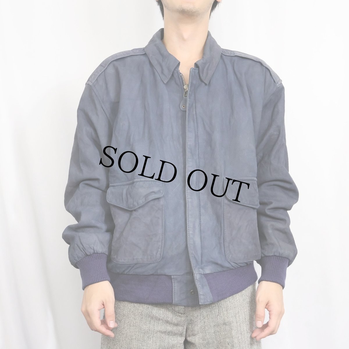 画像2: 80's〜 G-III "A-2 TYPE" レザーフライトジャケット L (2)