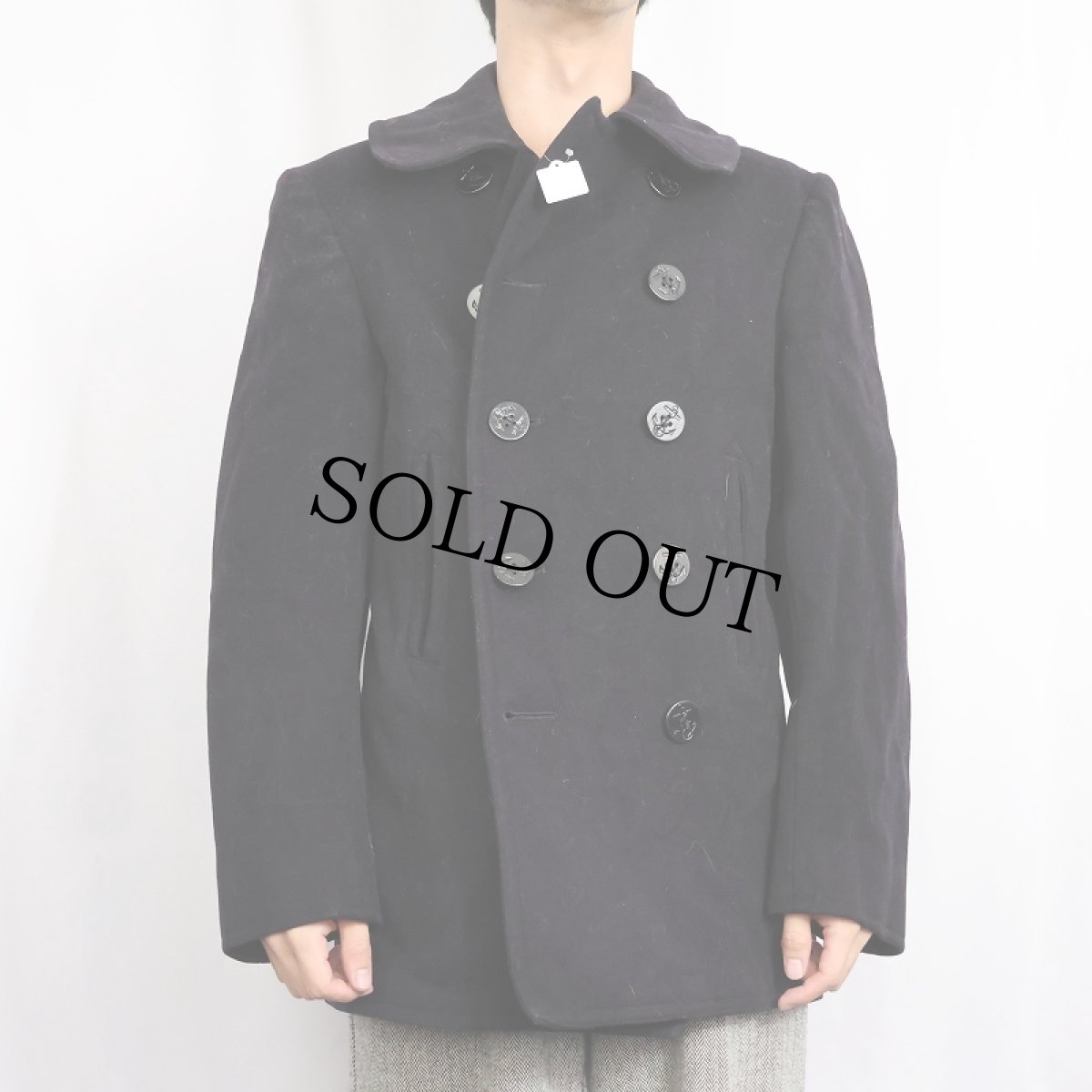 画像2: 40's U.S.NAVY 10ボタン Pコート (2)