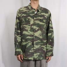 画像2: 60〜70's 民間品 リザードカモ柄 コットンシャツ (2)