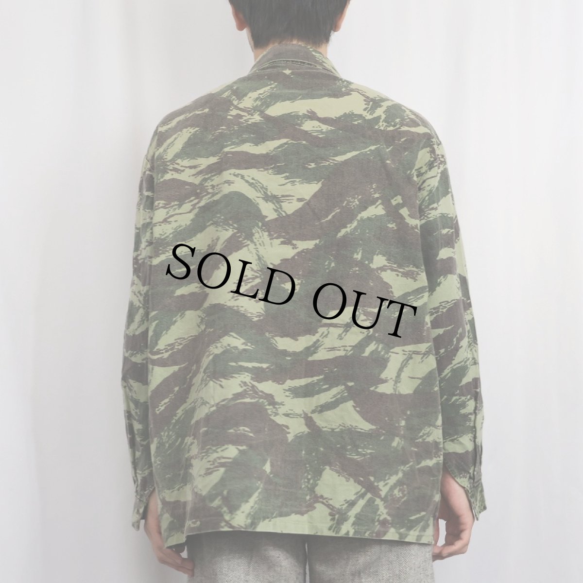 画像3: 60〜70's 民間品 リザードカモ柄 コットンシャツ (3)