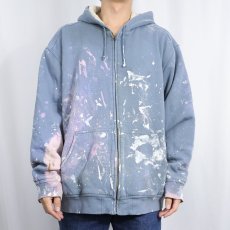 画像2: L.L.Bean "KATAHDIN IRON WORKS" ペンキペイント 裏ボア スウェットジップパーカー XL (2)