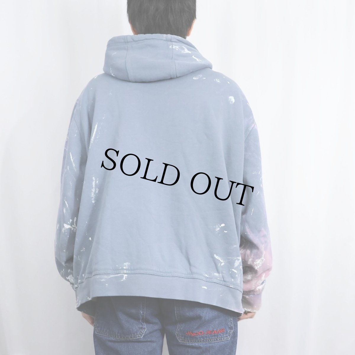 画像3: L.L.Bean "KATAHDIN IRON WORKS" ペンキペイント 裏ボア スウェットジップパーカー XL (3)