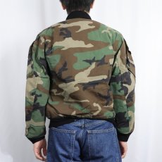 画像4: 民間品 ALPHA INDUSTRIES "MA-1 TYPE" ウッドランドカモ柄 フライトジャケット X-LARGE (4)