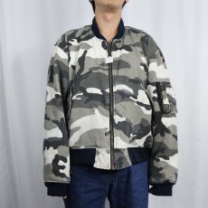 画像3: "MA-1 TYPE" シティーカモ柄 フライトジャケット L (3)