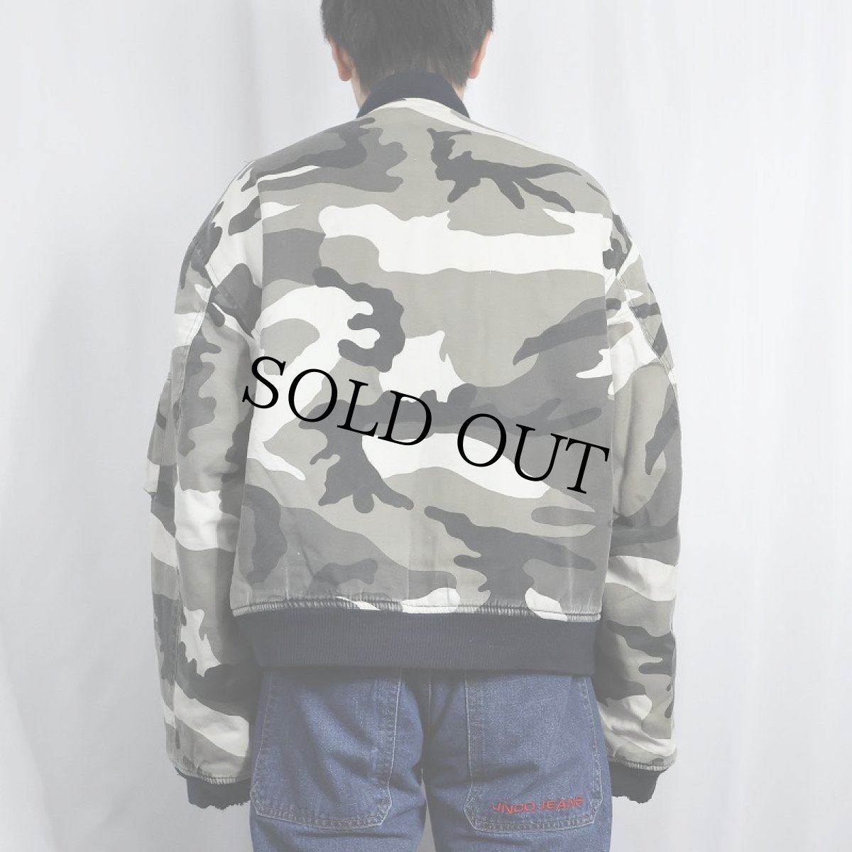 画像4: "MA-1 TYPE" シティーカモ柄 フライトジャケット L (4)