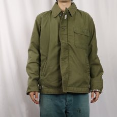 画像2: 60〜70's U.S.NAVY A-2 スタッズカスタム デッキジャケット MEDIUM (2)