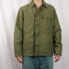 画像2: 70's U.S.NAVY A-2 デッキジャケット SMALL (2)