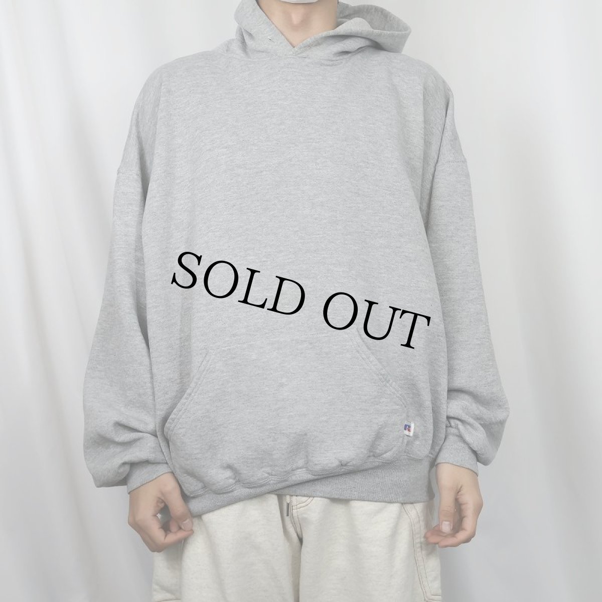 画像2: 90's RUSSELL ATHLETIC USA製 無地スウェットフーディー XXL (2)