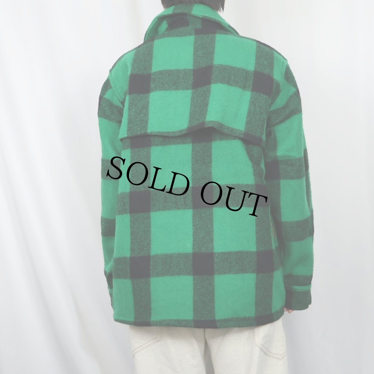 画像3: 60〜70's JOHNSON バッファローチェック柄 ウールマッキーノジャケット SIZE44 (3)