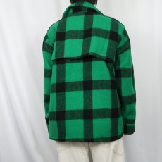 画像3: 60〜70's JOHNSON バッファローチェック柄 ウールマッキーノジャケット SIZE44 (3)