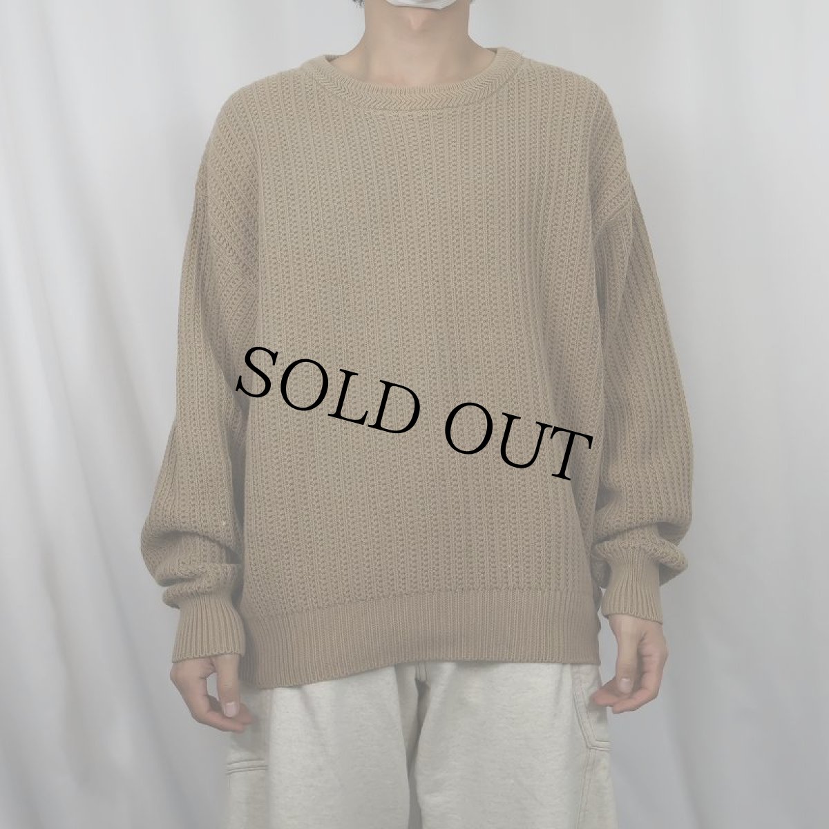 画像2: 90's ST JOHN'S BAY コットンニットセーター XL (2)