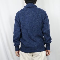 画像3: 80's L.L.Bean USA製 ショールカラー ウールニットセーター M (3)