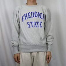 画像2: 90's Champion REVERSE WEAVE USA製 "FREDONIA STATE" プリントスウェット L (2)
