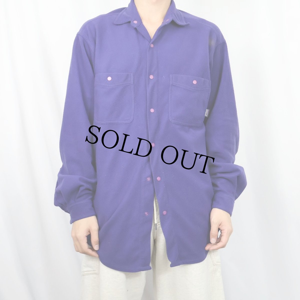 画像2: 90's Patagonia USA製 スナップボタン フリースシャツ M (2)