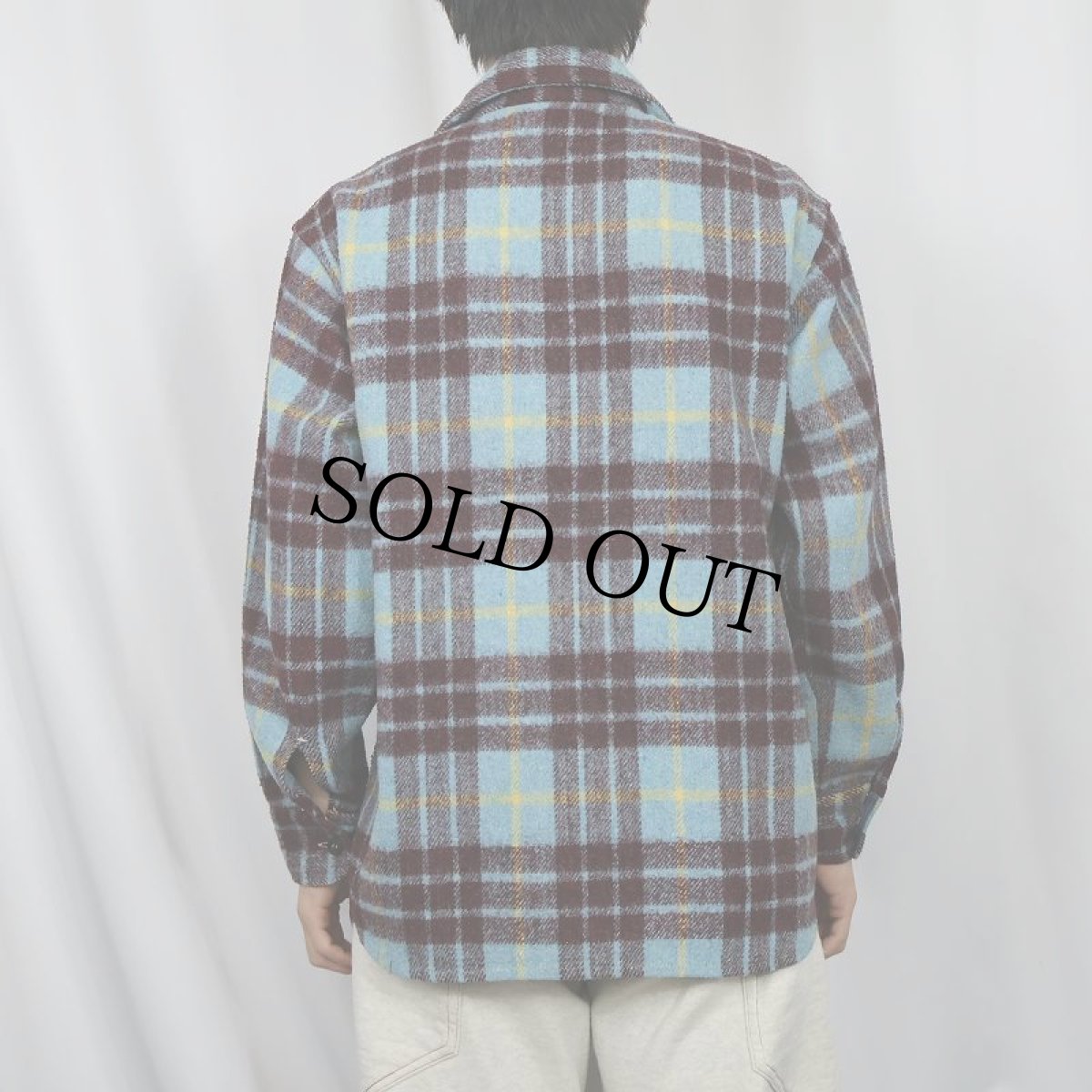 画像3: 70〜80's Roundtable by King Arthur チェック柄 ウール CPOシャツジャケット M (3)