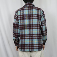画像3: 70〜80's Roundtable by King Arthur チェック柄 ウール CPOシャツジャケット M (3)