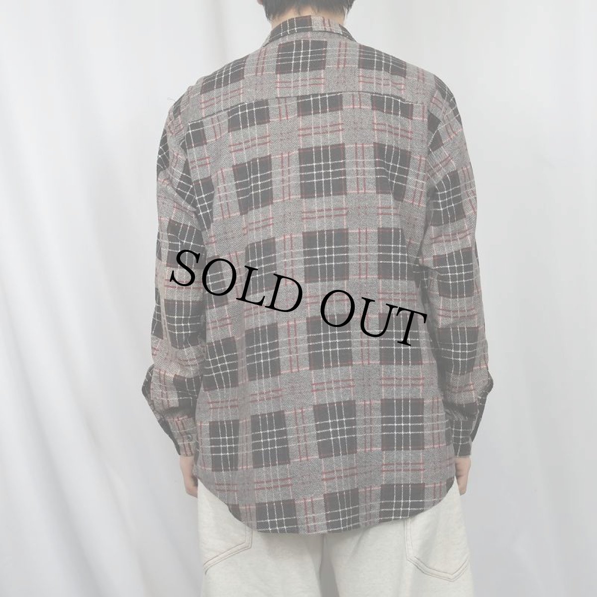 画像3: 70〜80's チェック柄 プリントネルシャツ (3)