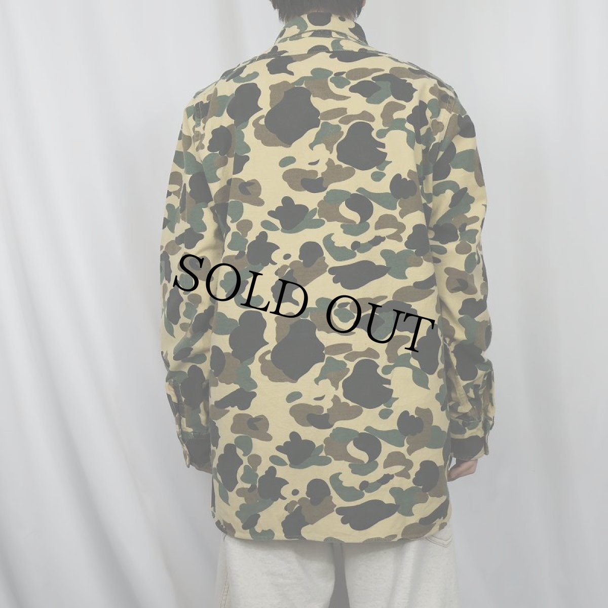 画像3: 70's Woolrich USA製 ダックハンターカモ柄 シャモアクロスシャツ L (3)