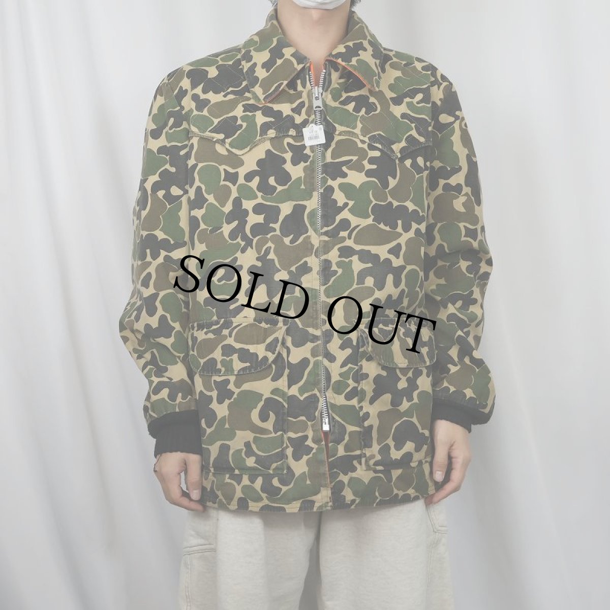 画像2: 70's Monterey Club SPORTSWEAR USA製 ダックハンターカモ柄 リバーシブルジャケット SIZE42 (2)