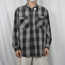 画像2: 90's FIELD MASTER バッファローチェック柄 ネルシャツ L (2)