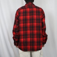 画像3: 90's FIVE BROTHER USA製 オンブレーチェック柄 ヘビーネルシャツ L (3)