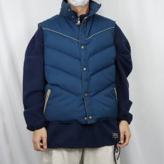 画像2: 70's Woolrich ダウンベスト L (2)