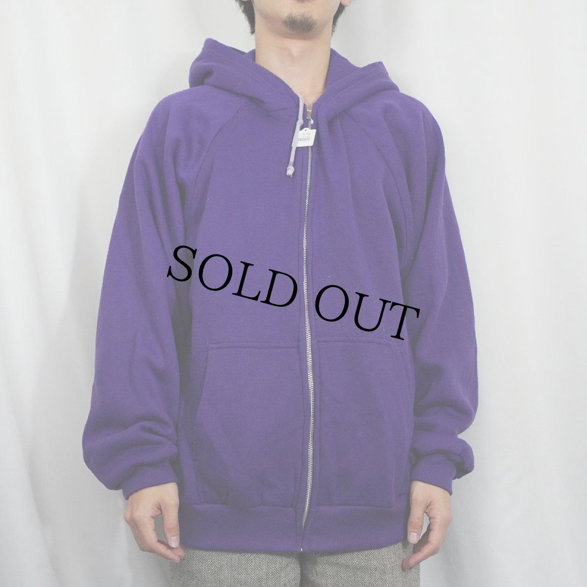 画像2: 80〜90's 裏サーマル スウェットジップパーカー (2)