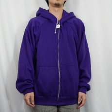 画像2: 80〜90's 裏サーマル スウェットジップパーカー (2)