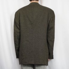 画像3: 90's GIORGIO ARMANI ITALY製 ヘリンボーン織り ウール×シルク テーラードジャケット SIZE42 (3)