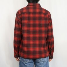 画像3: PENDLETON "MASON" チェック柄 ボタンダウンネルシャツ L (3)