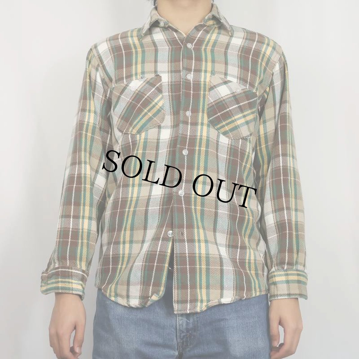 画像2: 70's OSH KOSH USA製 チェック柄 ヘビーネルシャツ (2)