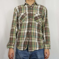 画像2: 70's OSH KOSH USA製 チェック柄 ヘビーネルシャツ (2)