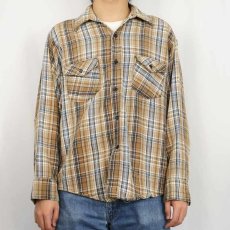 画像2: 70's FROSTPROOF USA製 チェック柄 ヘビーネルシャツ L (2)