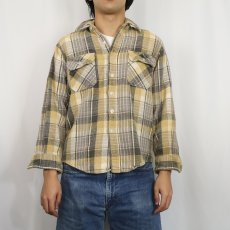 画像2: HUNTING CLUB チェック柄 ヘビーネルシャツ M (2)