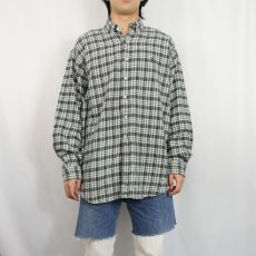 画像2: Ralph Lauren "BLAIRE" チェック柄 ボタンダウンネルシャツ L (2)