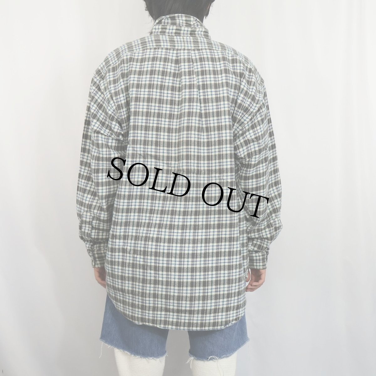 画像3: Ralph Lauren "BLAIRE" チェック柄 ボタンダウンネルシャツ L (3)