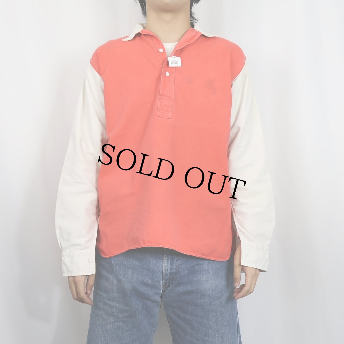 画像4: 50〜60's UMBRO ENGLAND製 マチ付き 2トーン ホッケーシャツ M (4)