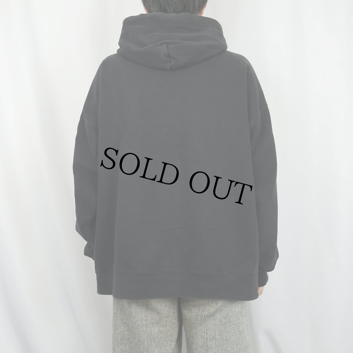 画像3: 90's Hanes ULTIMATE COTTON スウェットジップパーカー BLACK (3)