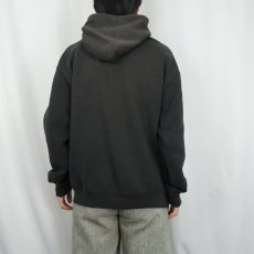 画像3: 80〜90's BVD USA製 無地スウェットフーディー BLACK XL (3)