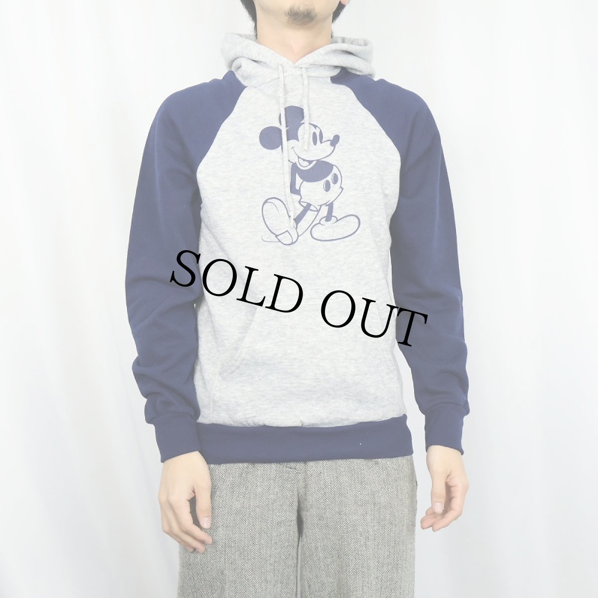 画像2: 80's DISNEY CASUALS "MICKEY MOUSE" スウェットフーディー M (2)