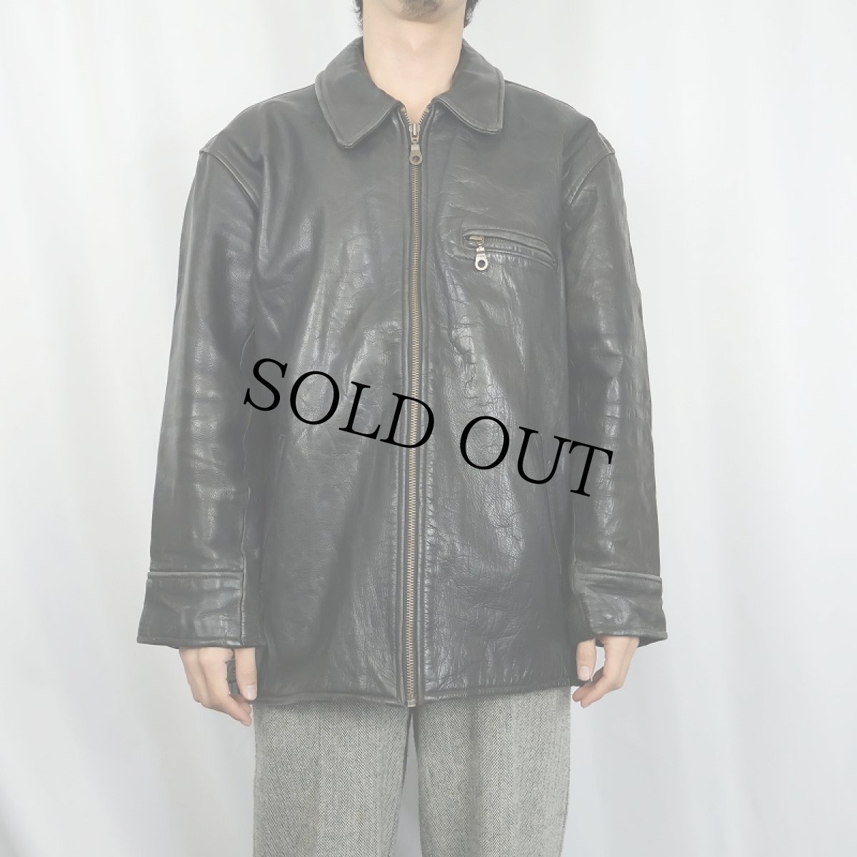 画像2: レザージャケット BLACK (2)