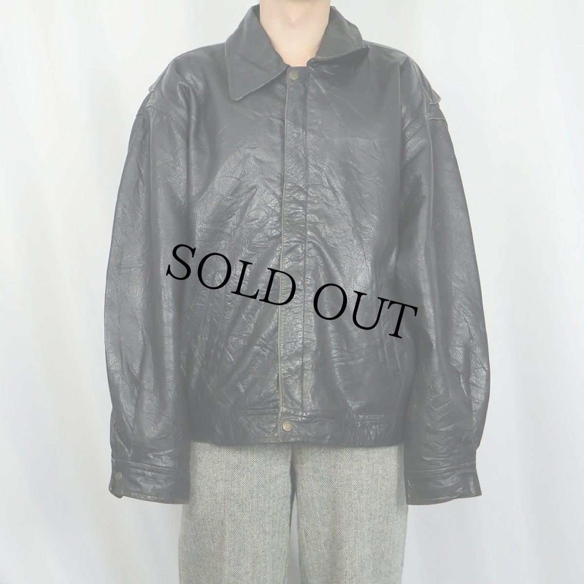 画像2: 90's PEPSI レザージャケット BLACK L (2)