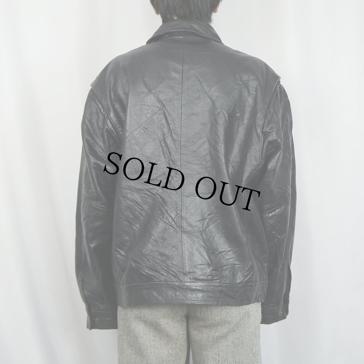 画像3: 90's PEPSI レザージャケット BLACK L (3)